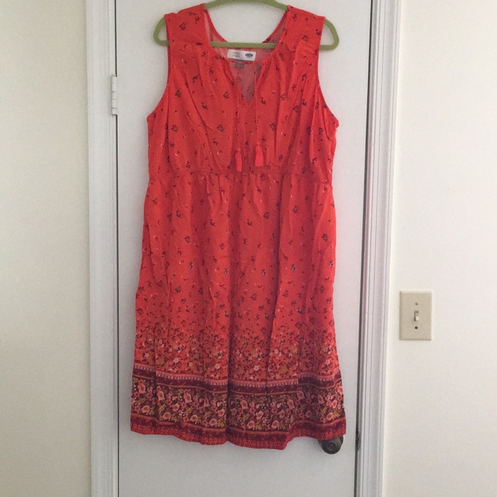 Orange maternity dress